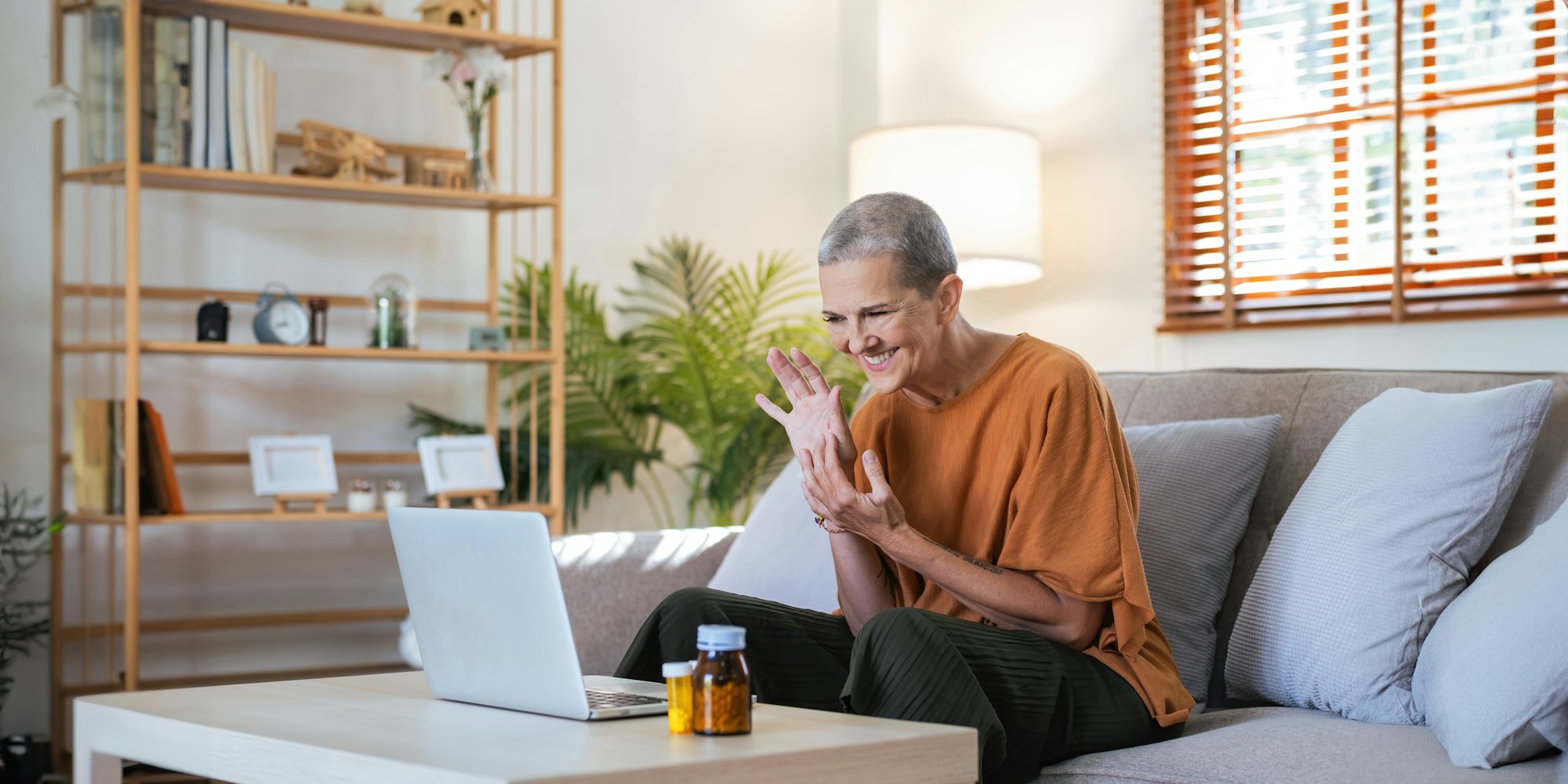 Asian senior video call with doctor telemedicine telehealth concept